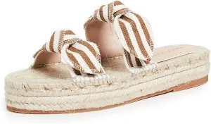 Loeffler Randall Daisy Open-Toe Espadrille Sandals Amber/Natural