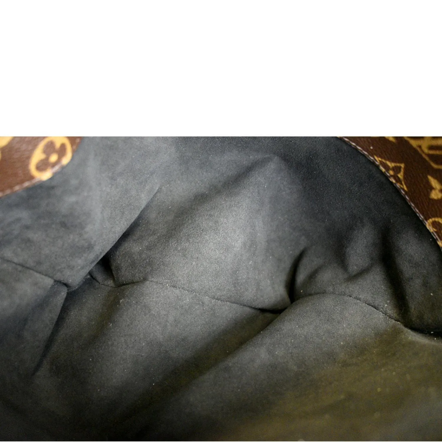 LOUIS VUITTON Flower Zipped MM Monogram Canvas Tote Bag Noir
