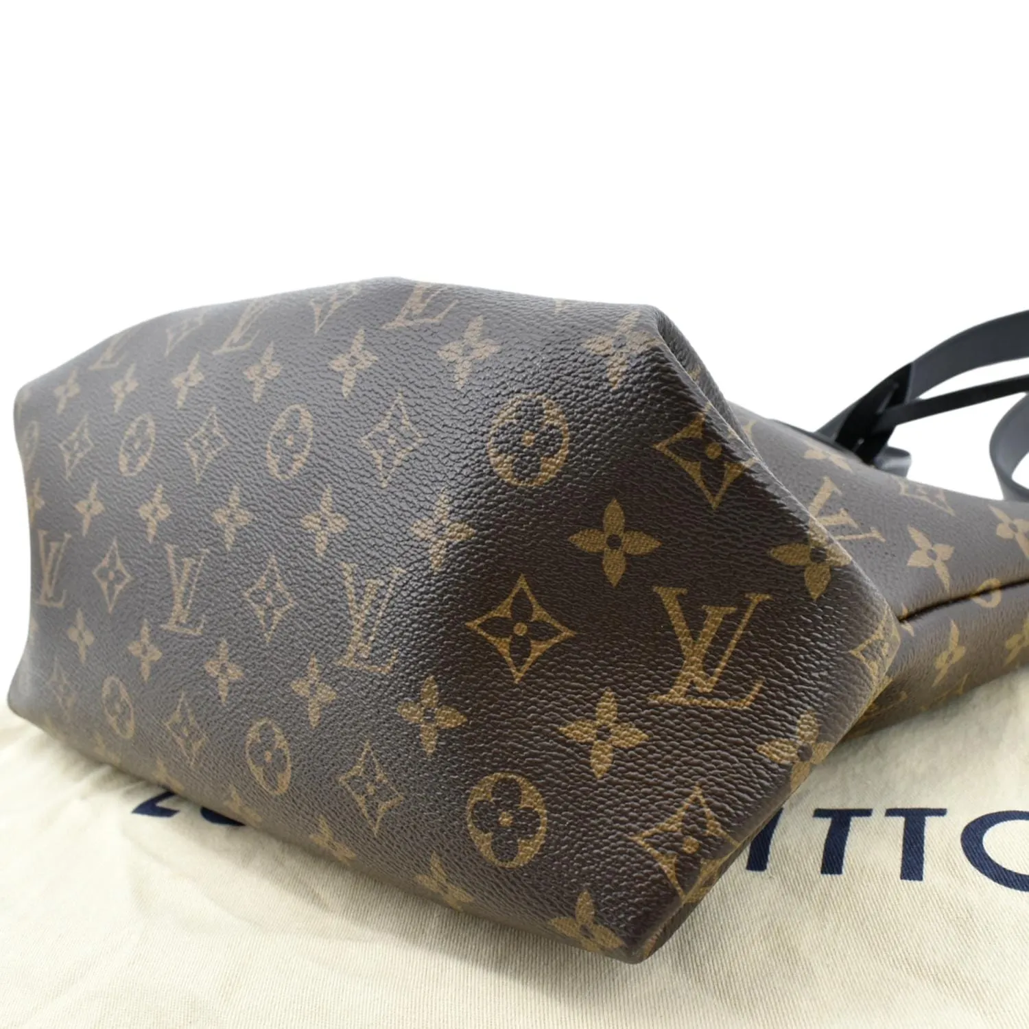 LOUIS VUITTON Flower Zipped MM Monogram Canvas Tote Bag Noir
