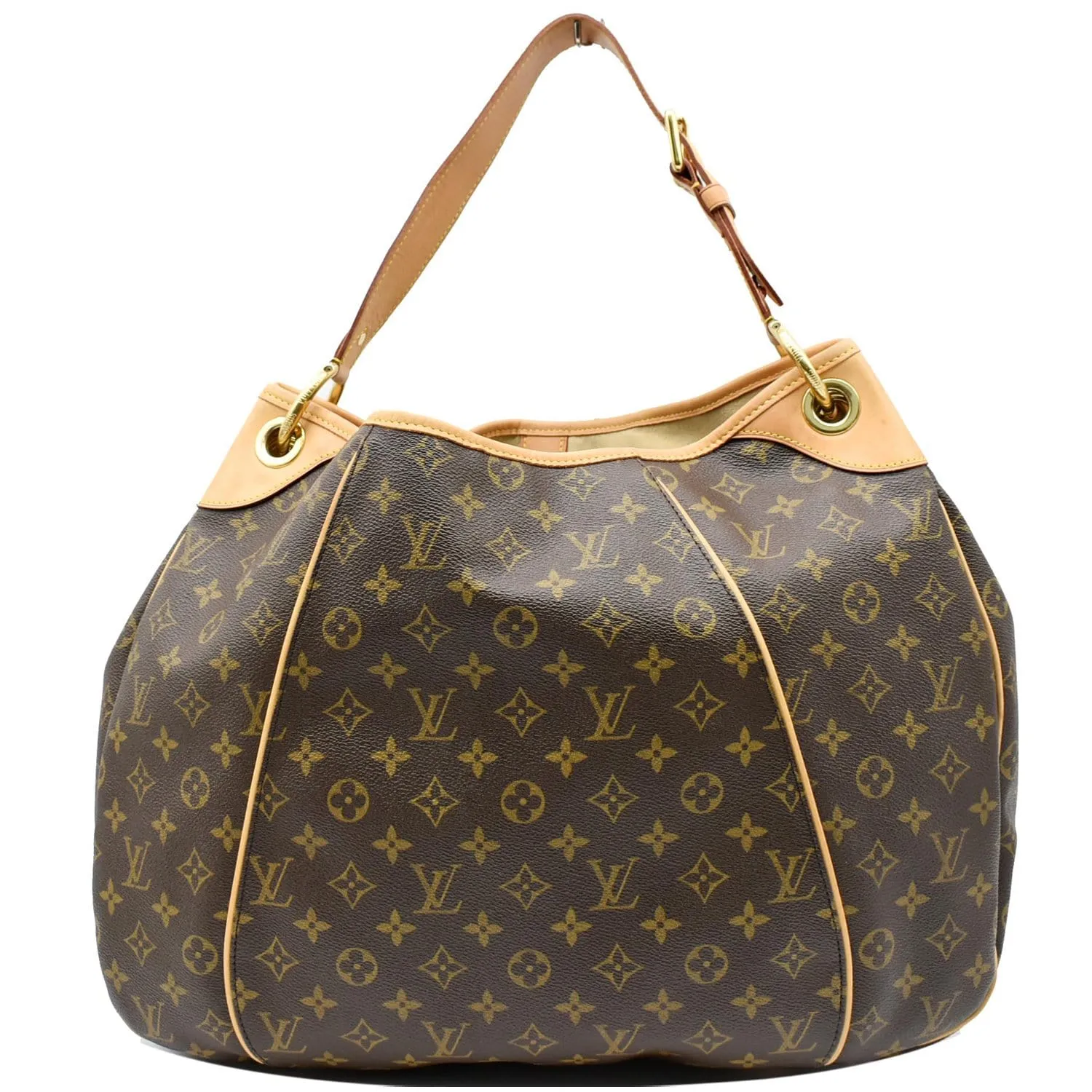 LOUIS VUITTON Galliera GM Monogram Canvas Shoulder Tote Bag Brown