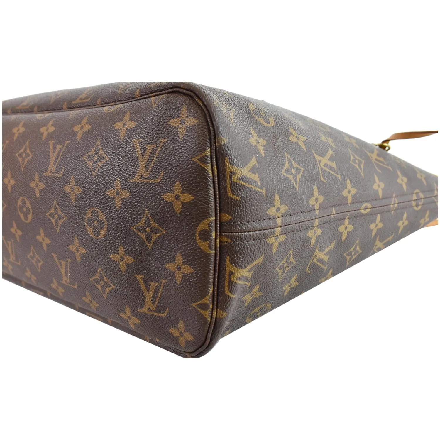 LOUIS VUITTON Neverfull Monogram Canvas Tote Shoulder Bag Brown
