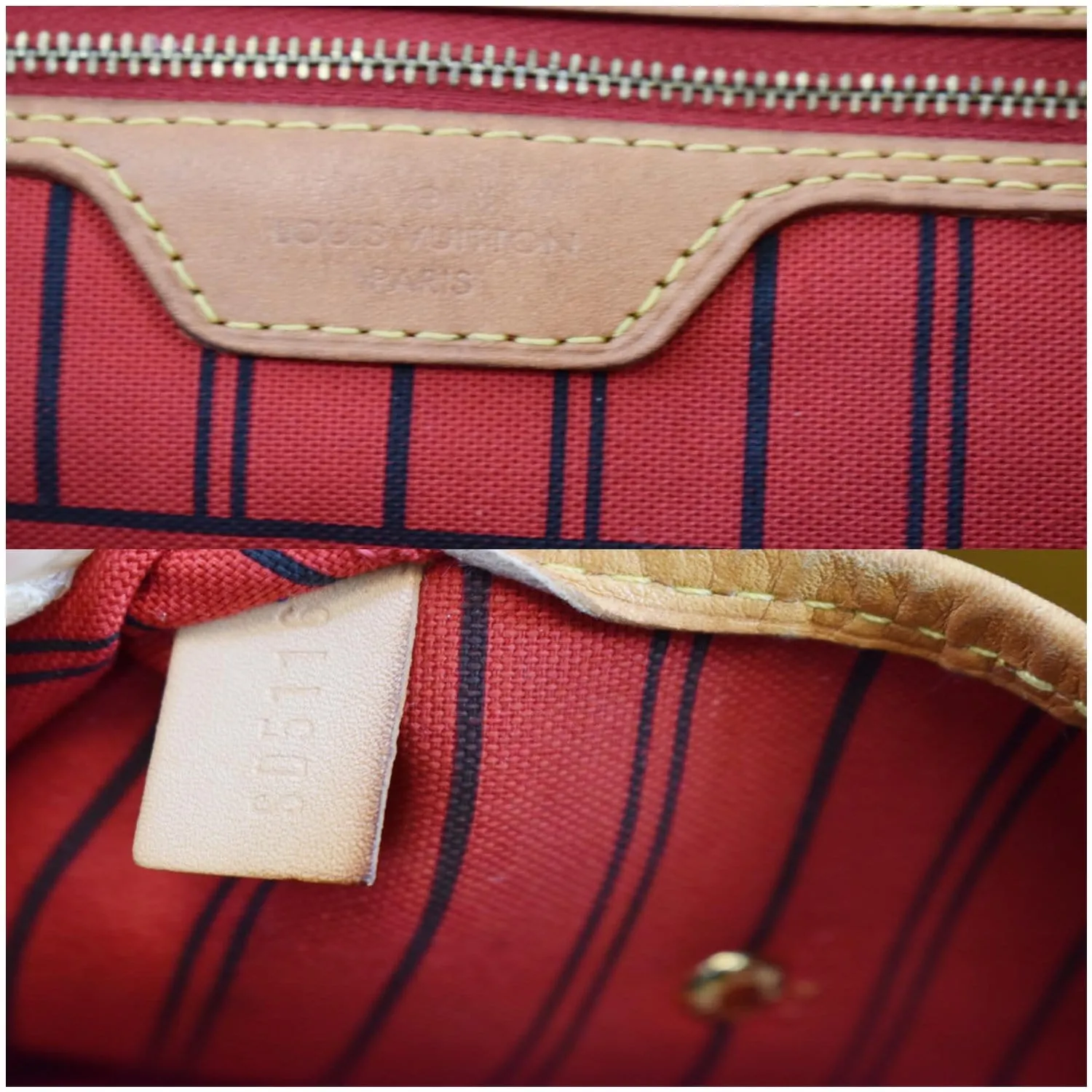 LOUIS VUITTON Neverfull Monogram Canvas Tote Shoulder Bag Brown