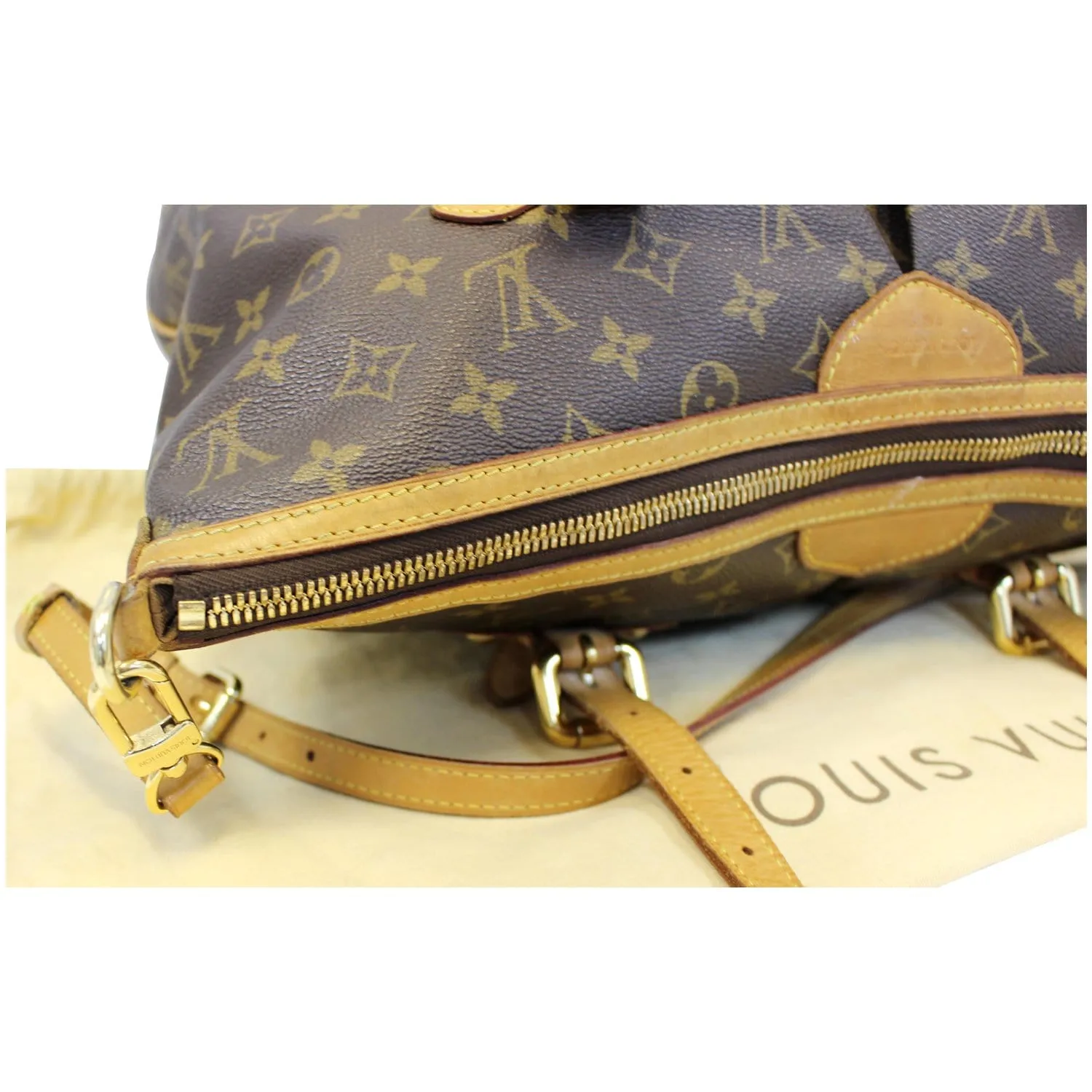 LOUIS VUITTON Palermo GM Monogram Canvas Tote Shoulder Bag Brown