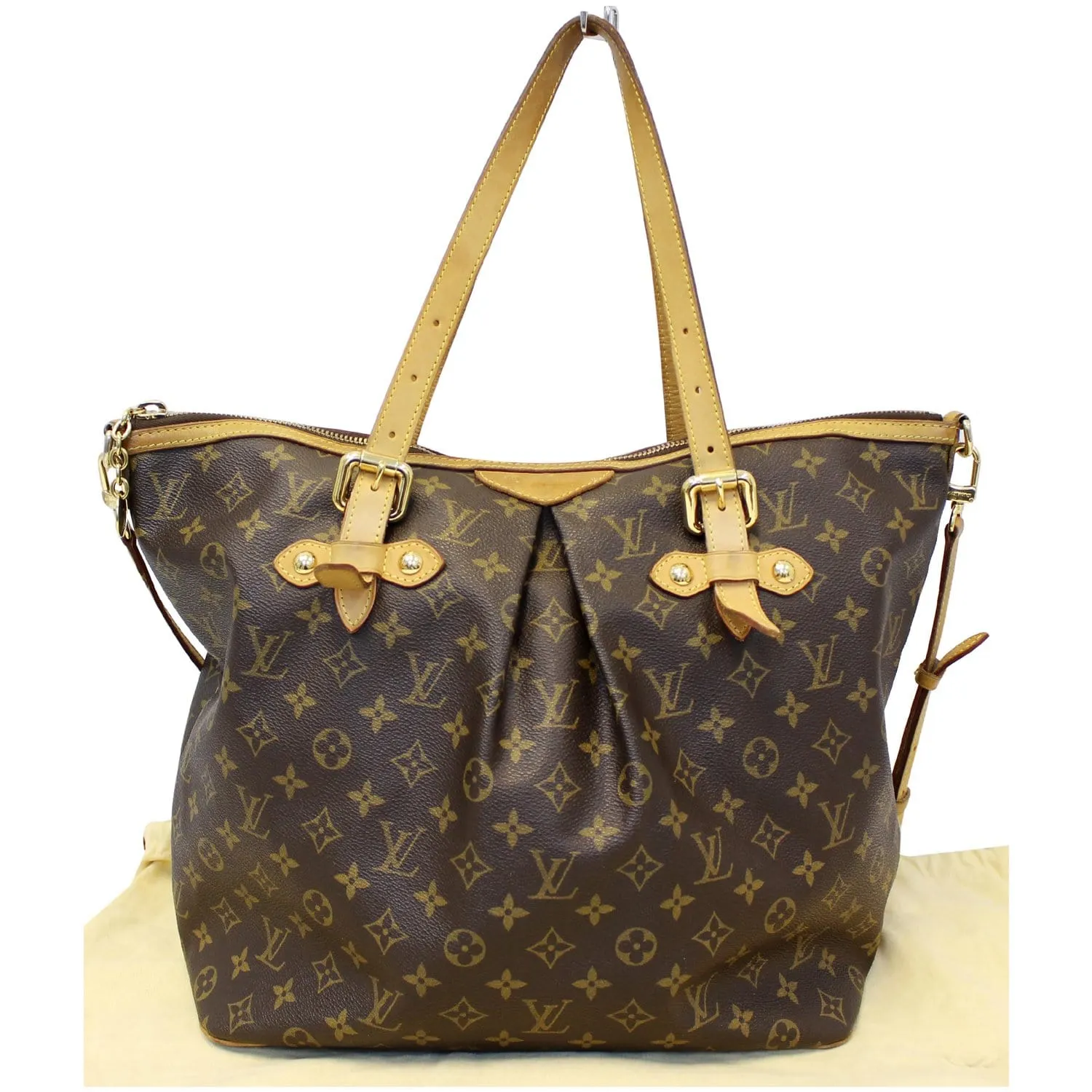 LOUIS VUITTON Palermo GM Monogram Canvas Tote Shoulder Bag Brown