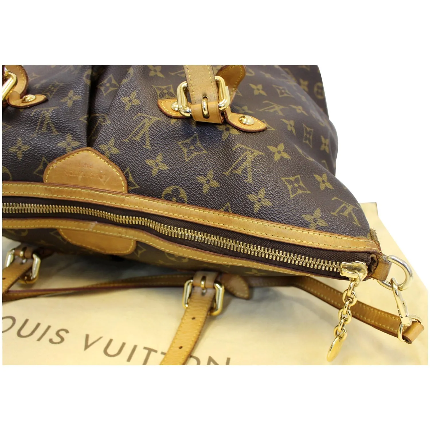 LOUIS VUITTON Palermo GM Monogram Canvas Tote Shoulder Bag Brown