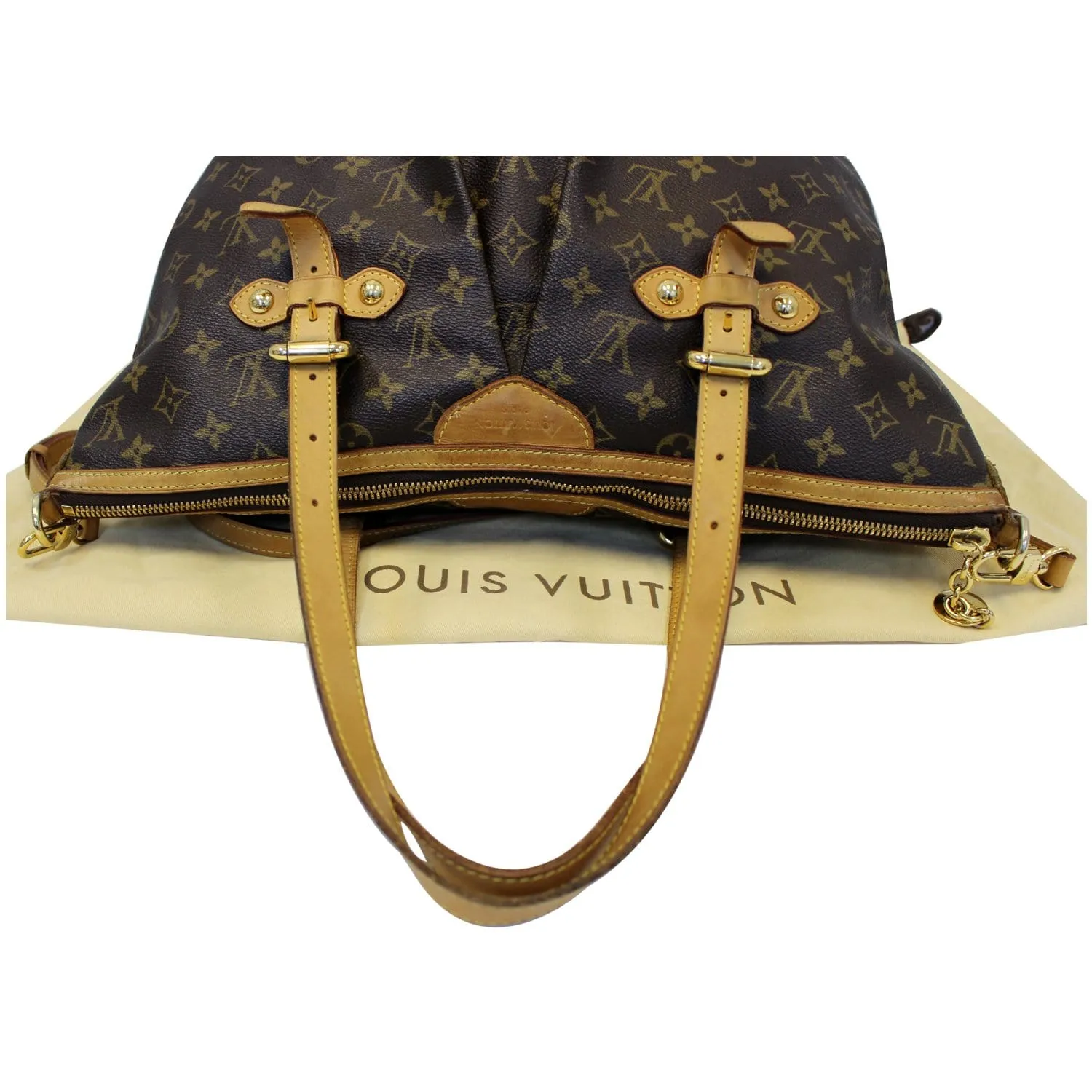 LOUIS VUITTON Palermo GM Monogram Canvas Tote Shoulder Bag Brown