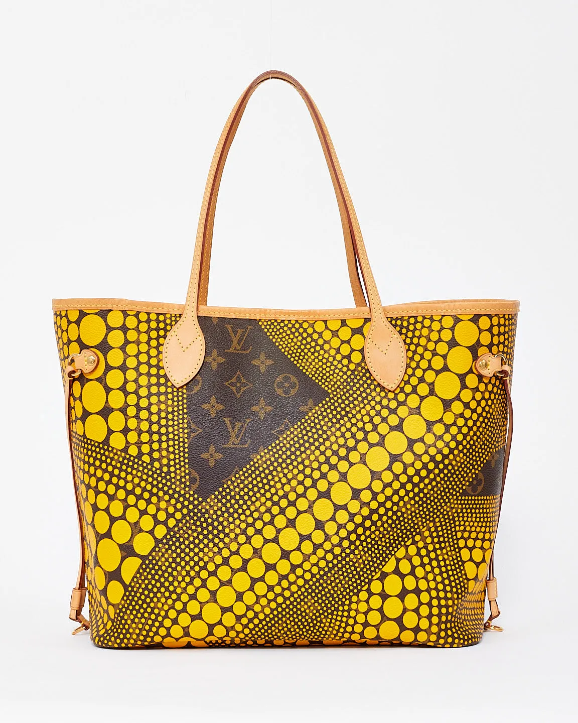 Louis Vuitton x Yayoi Kusama Yellow Monogram Waves Neverfull PM Tote