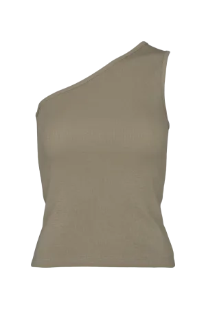 Ludmilla One Shoulder Top - Vetiver