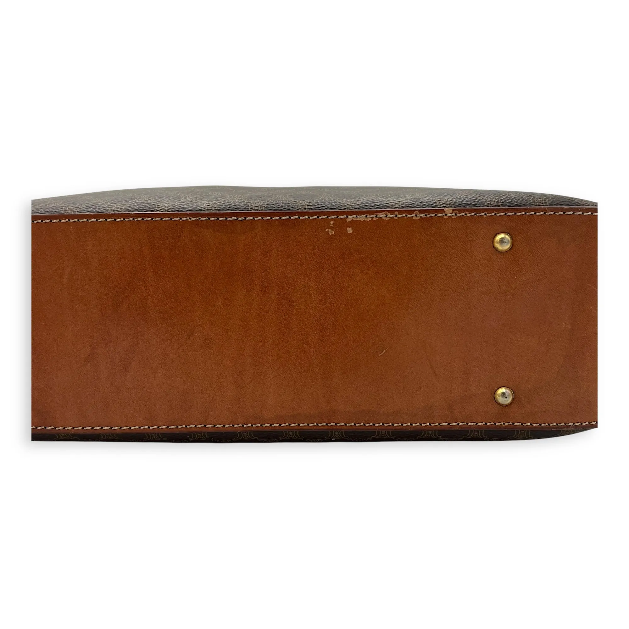 Macadam Tote Bag Brown in Coated Canvas, Gold hardware