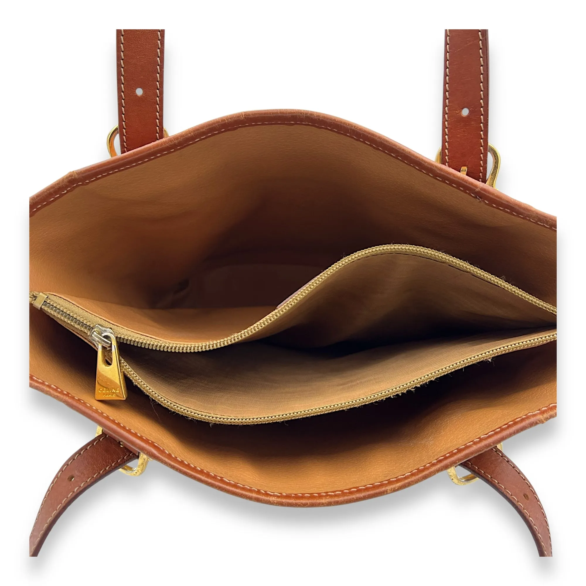 Macadam Tote Bag Brown in Coated Canvas, Gold hardware