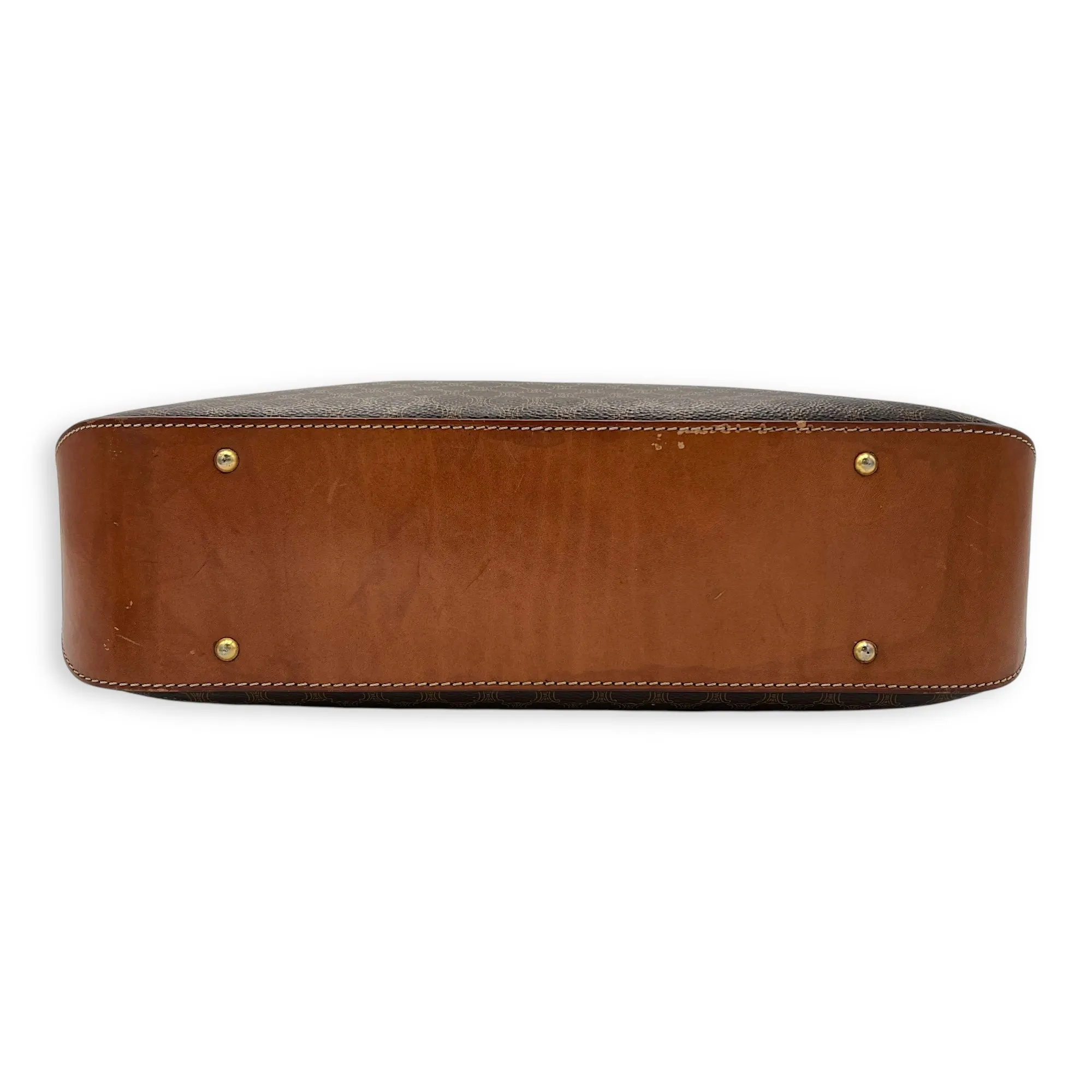 Macadam Tote Bag Brown in Coated Canvas, Gold hardware