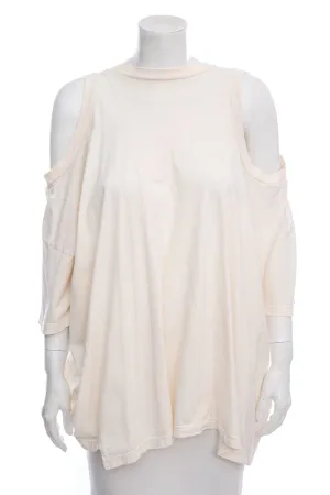 Maison Margiela Cream Cold Shoulder Blouse SZ S