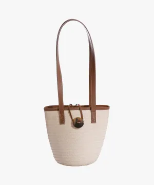Marcial Mini in Raffia and Leather