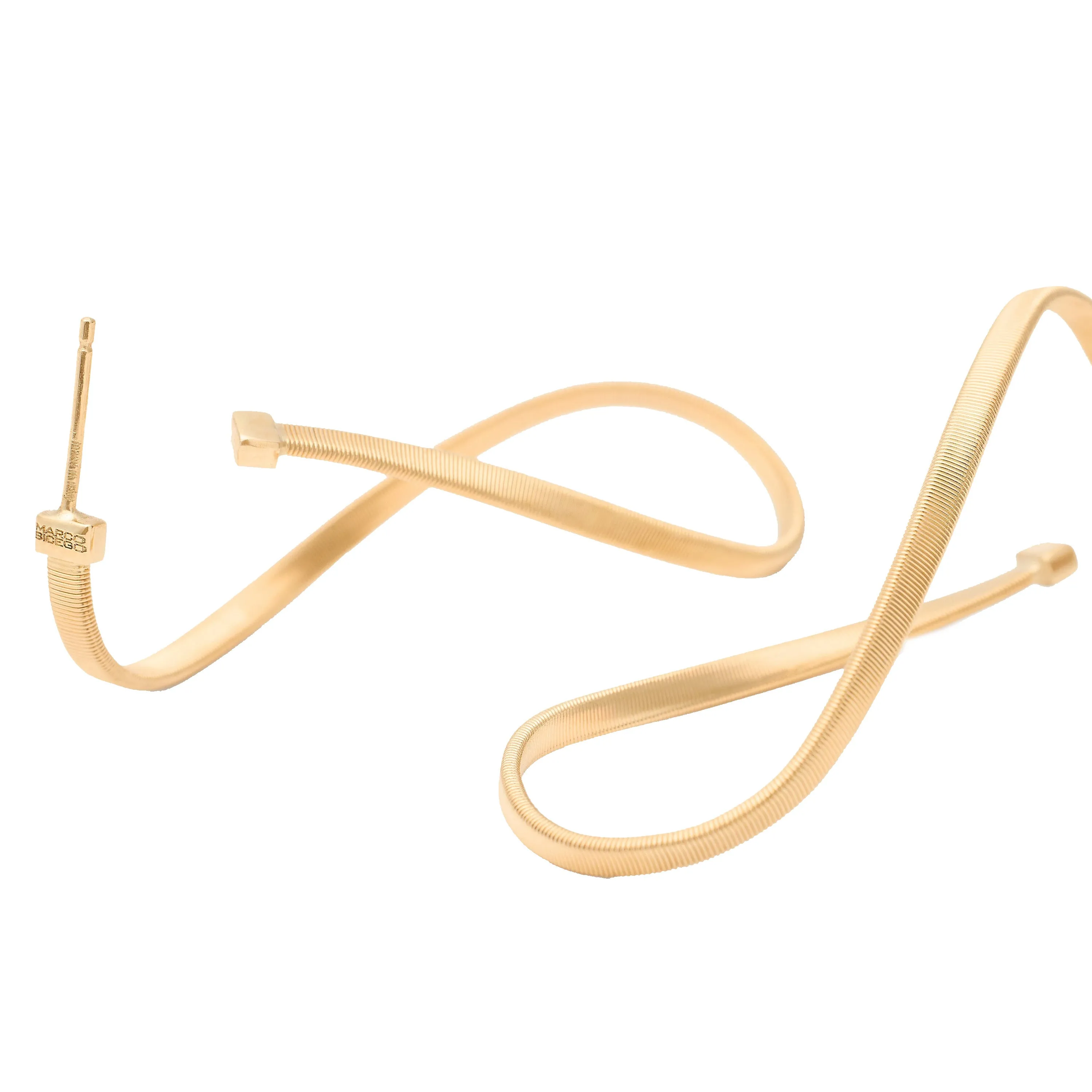 Marco Bicego 18K Yellow Gold Marrakech Twisted Irregular Medium Hoops
