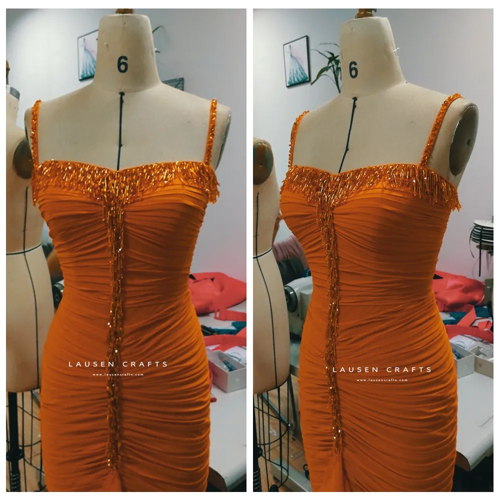 Marilyn Monroe Orange Dress Gentlemen Prefer Blondes Costume