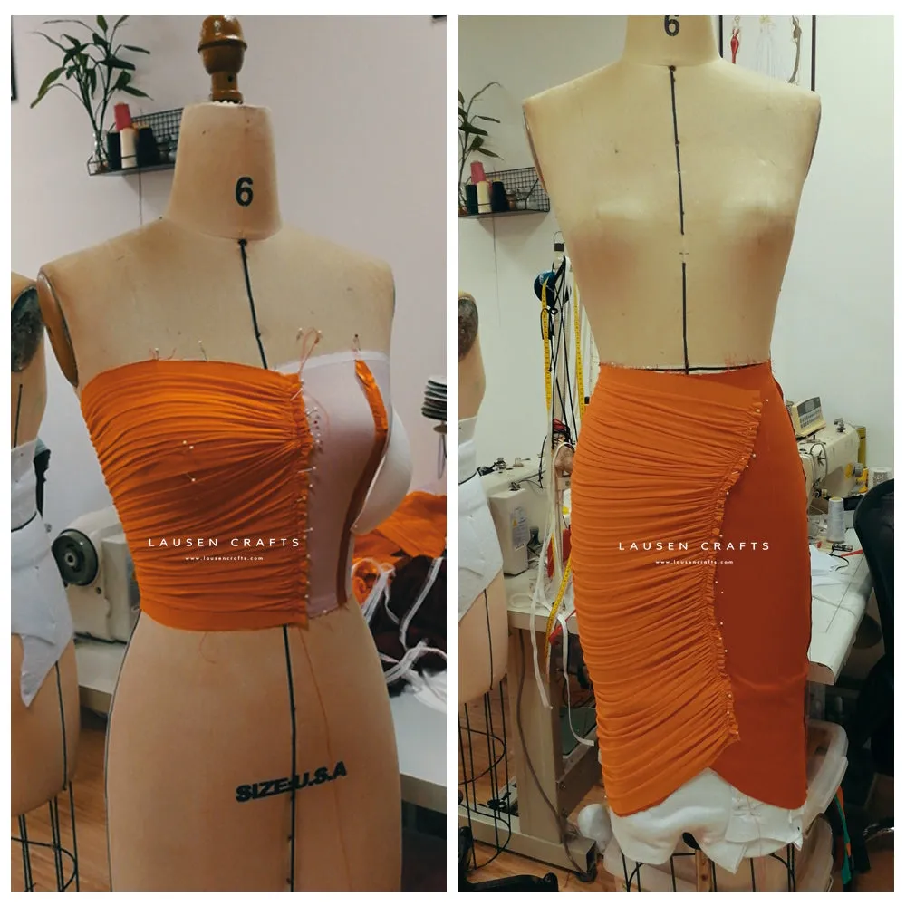 Marilyn Monroe Orange Dress Gentlemen Prefer Blondes Costume