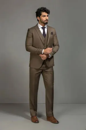 Matte Brown Regular Fit Suit