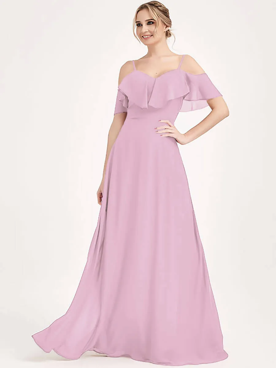Mauve 1 Of 3 Ways Cap Sleeve Chiffon Convertible Bridesmaid Dress