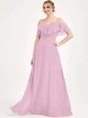 Mauve 1 Of 3 Ways Cap Sleeve Chiffon Convertible Bridesmaid Dress