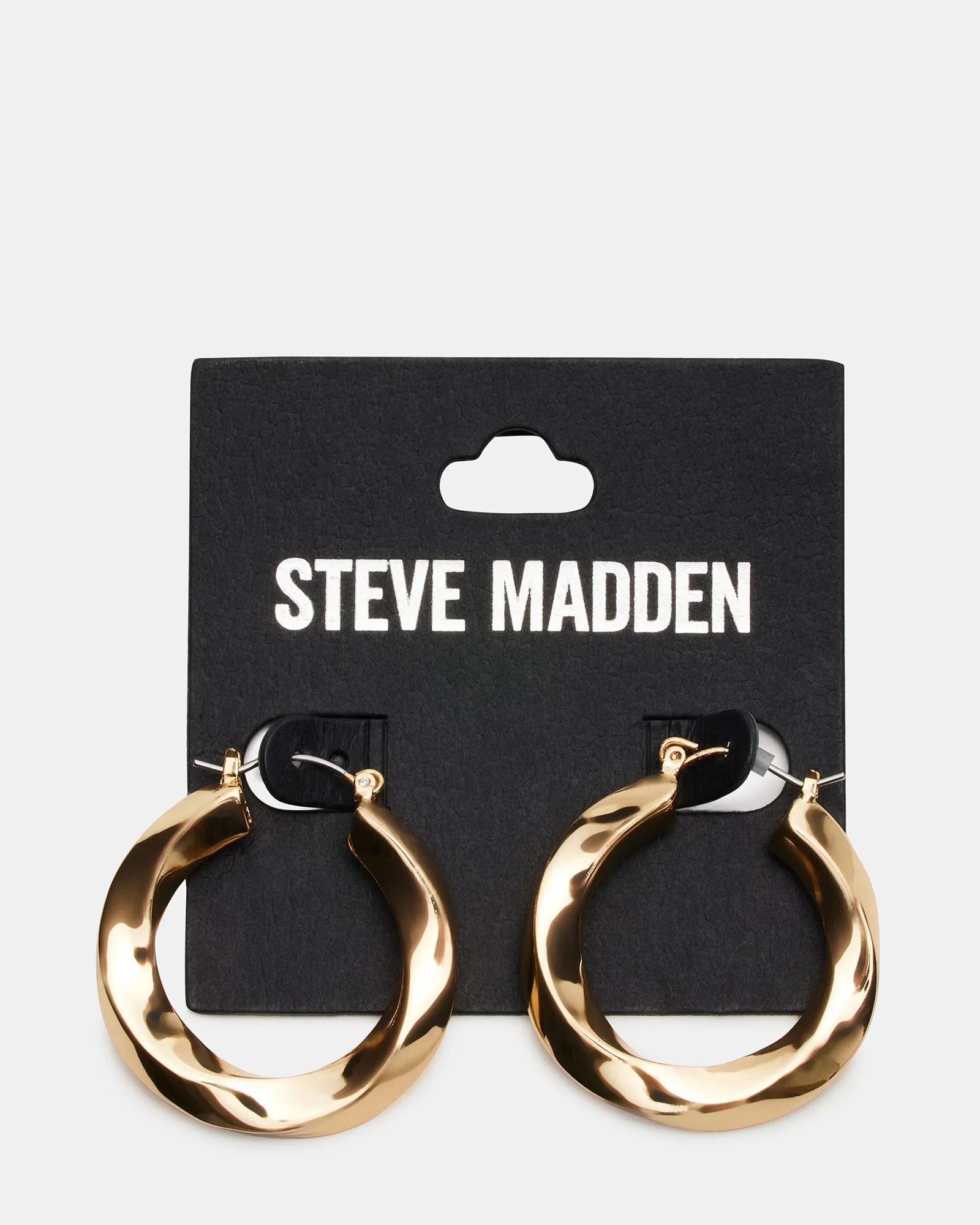 MEDIUM TWISTED HOOPS GOLD