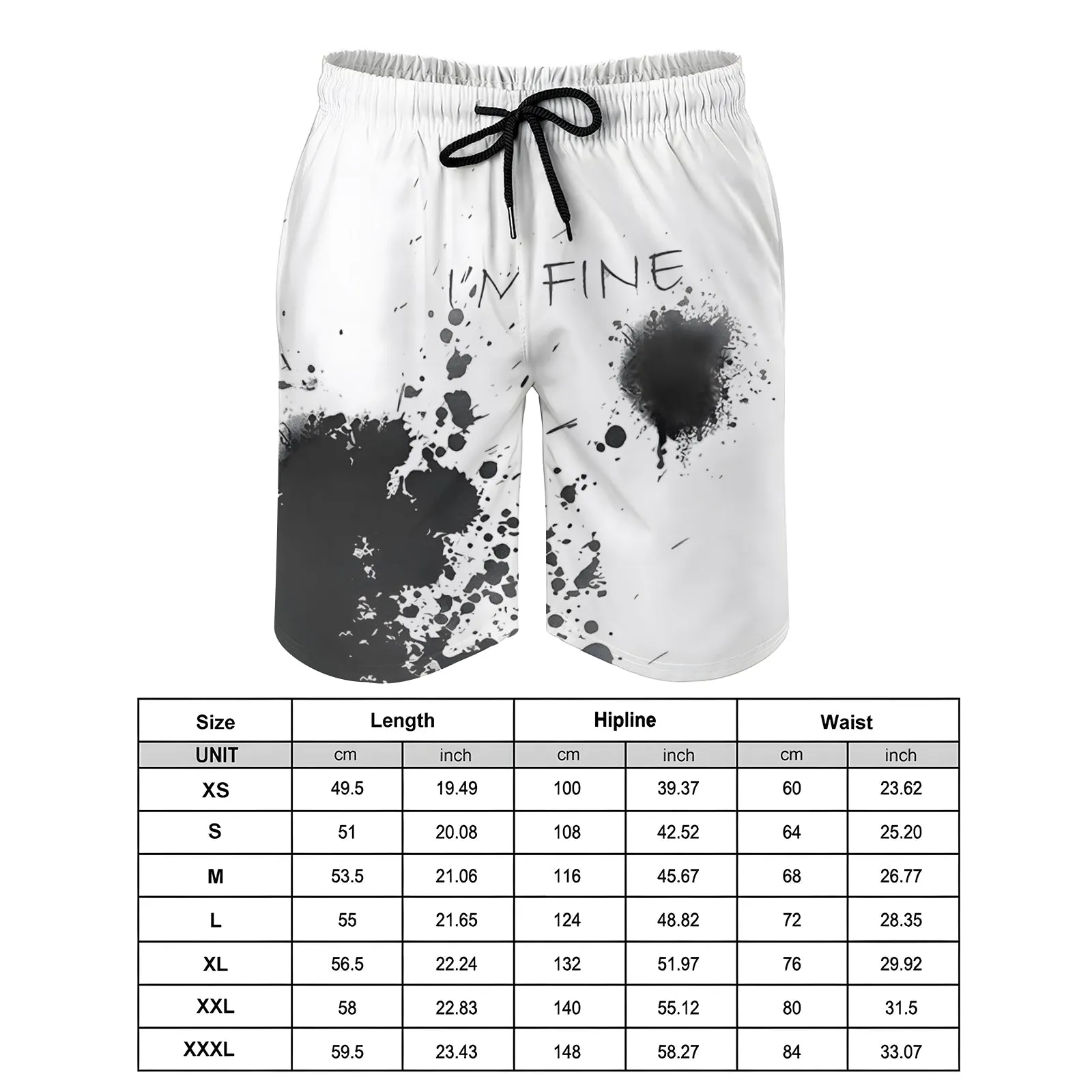 Men's Pocket Drawstring Letter Breathable Shorts