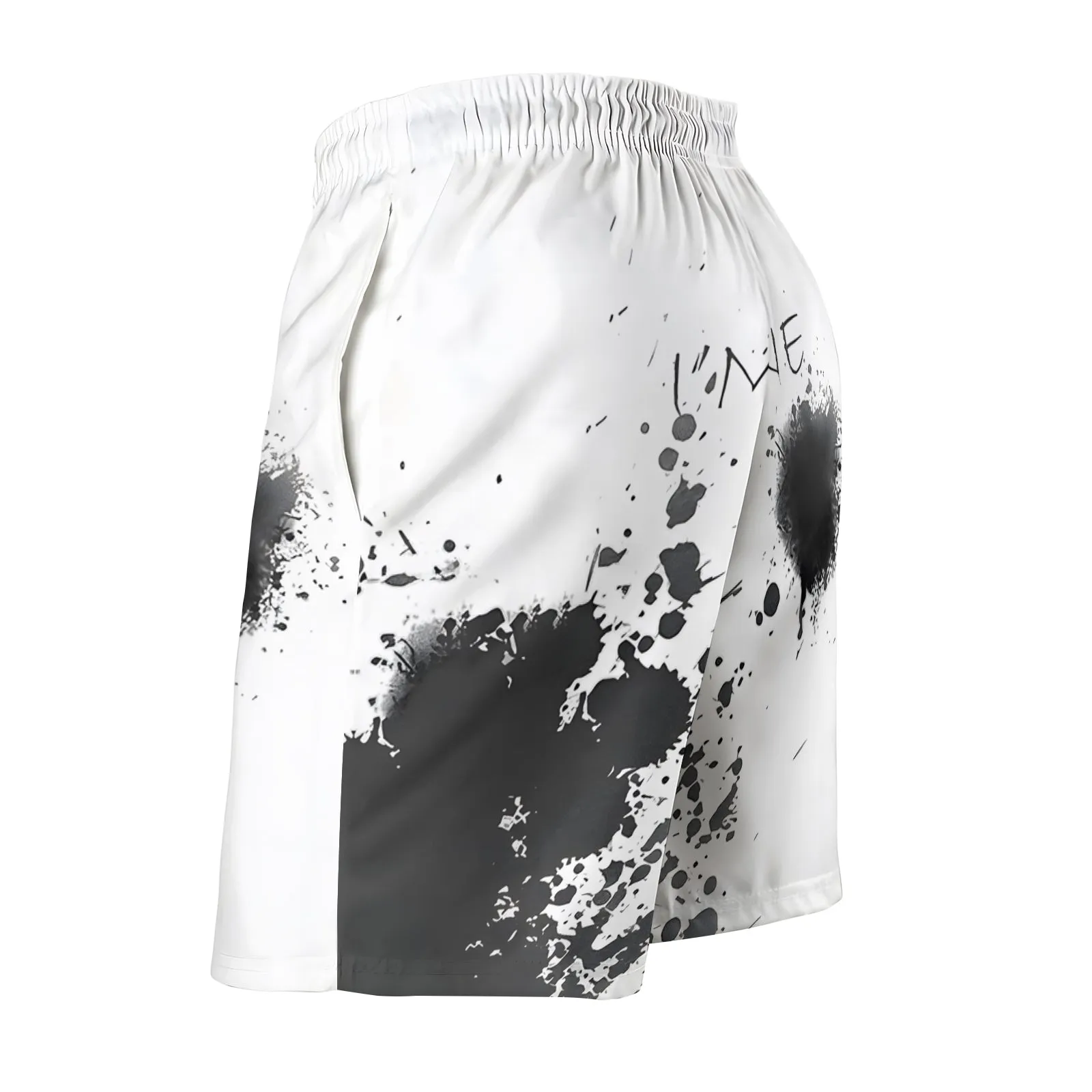 Men's Pocket Drawstring Letter Breathable Shorts