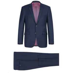 Men's Renoir Two Piece Navy Wool Suit Classic Fit