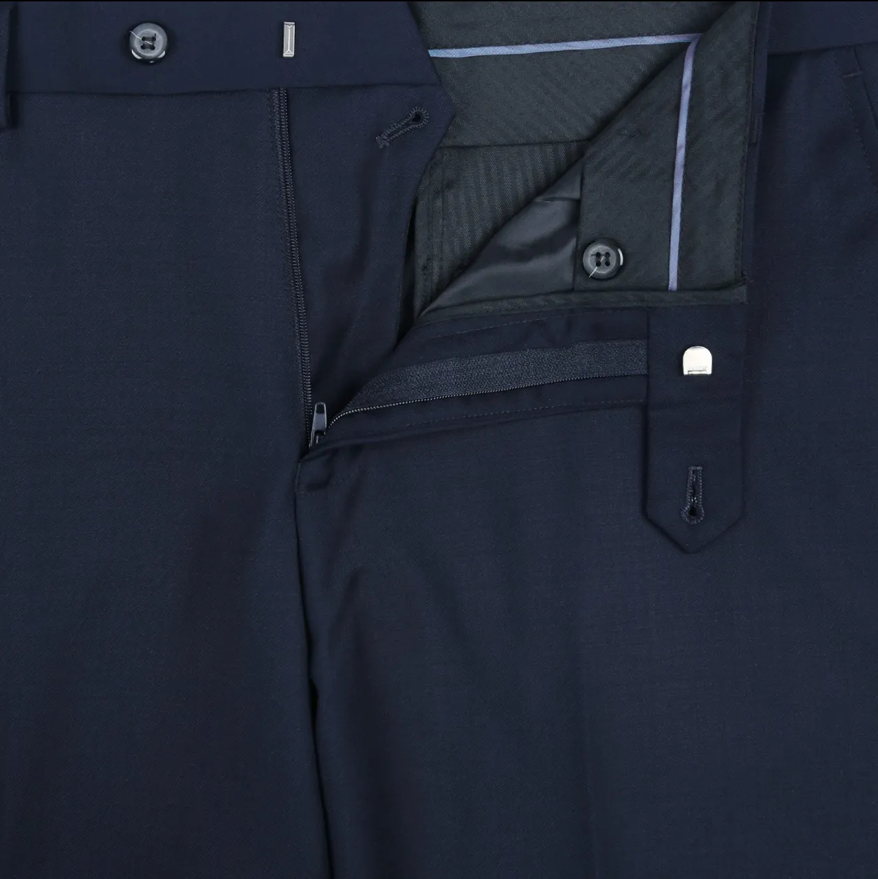 Men's Renoir Two Piece Navy Wool Suit Classic Fit