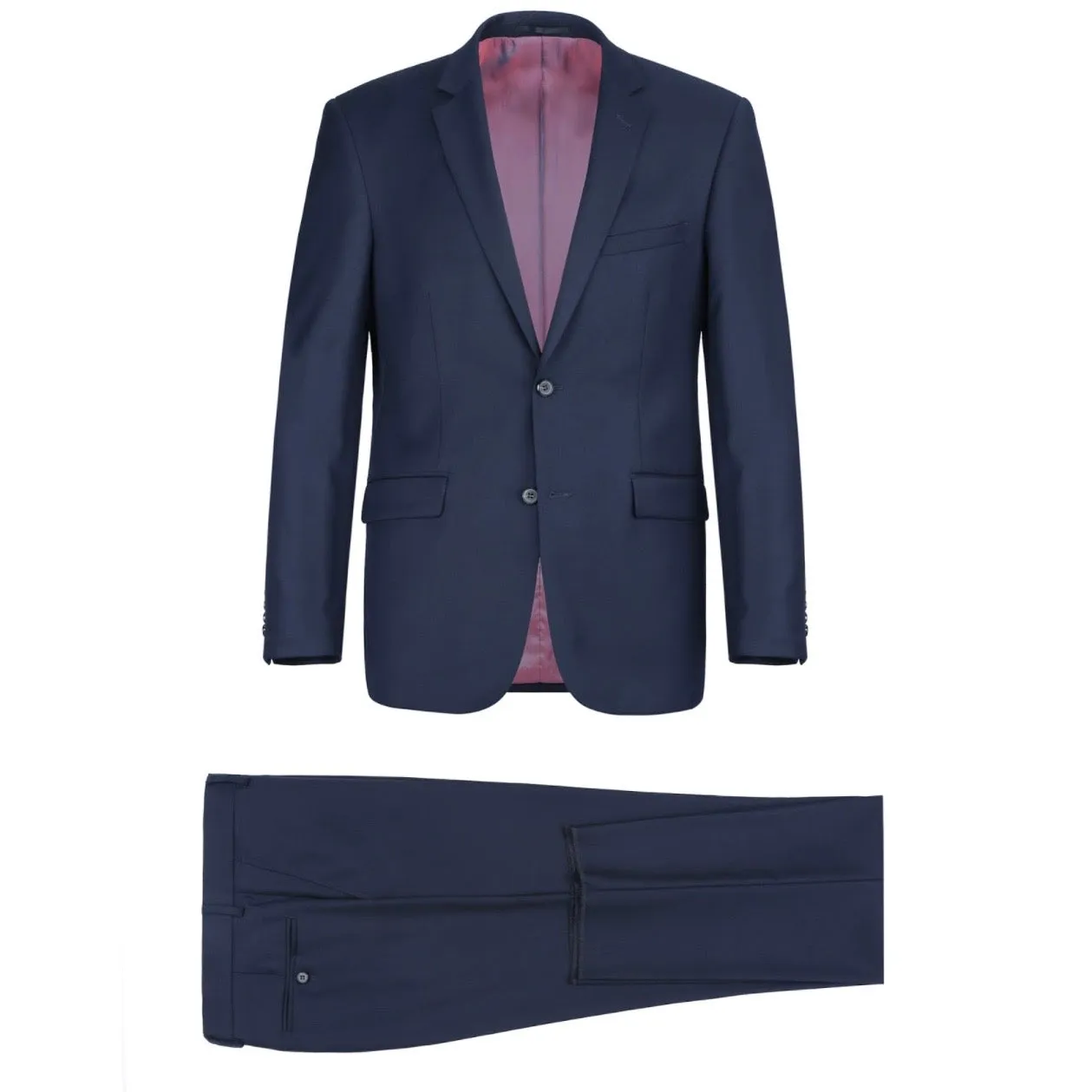 Men's Renoir Two Piece Navy Wool Suit Classic Fit