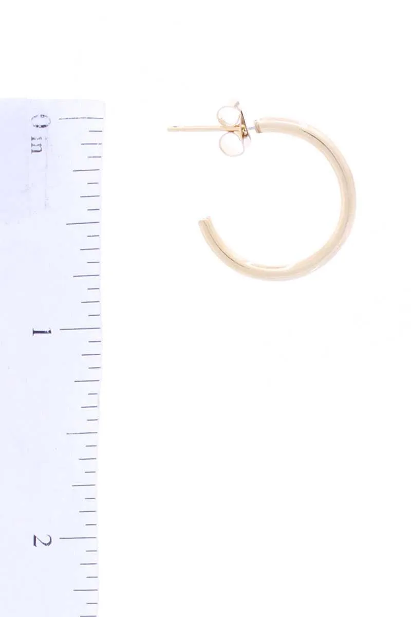 Metal Heart Hoop Earring