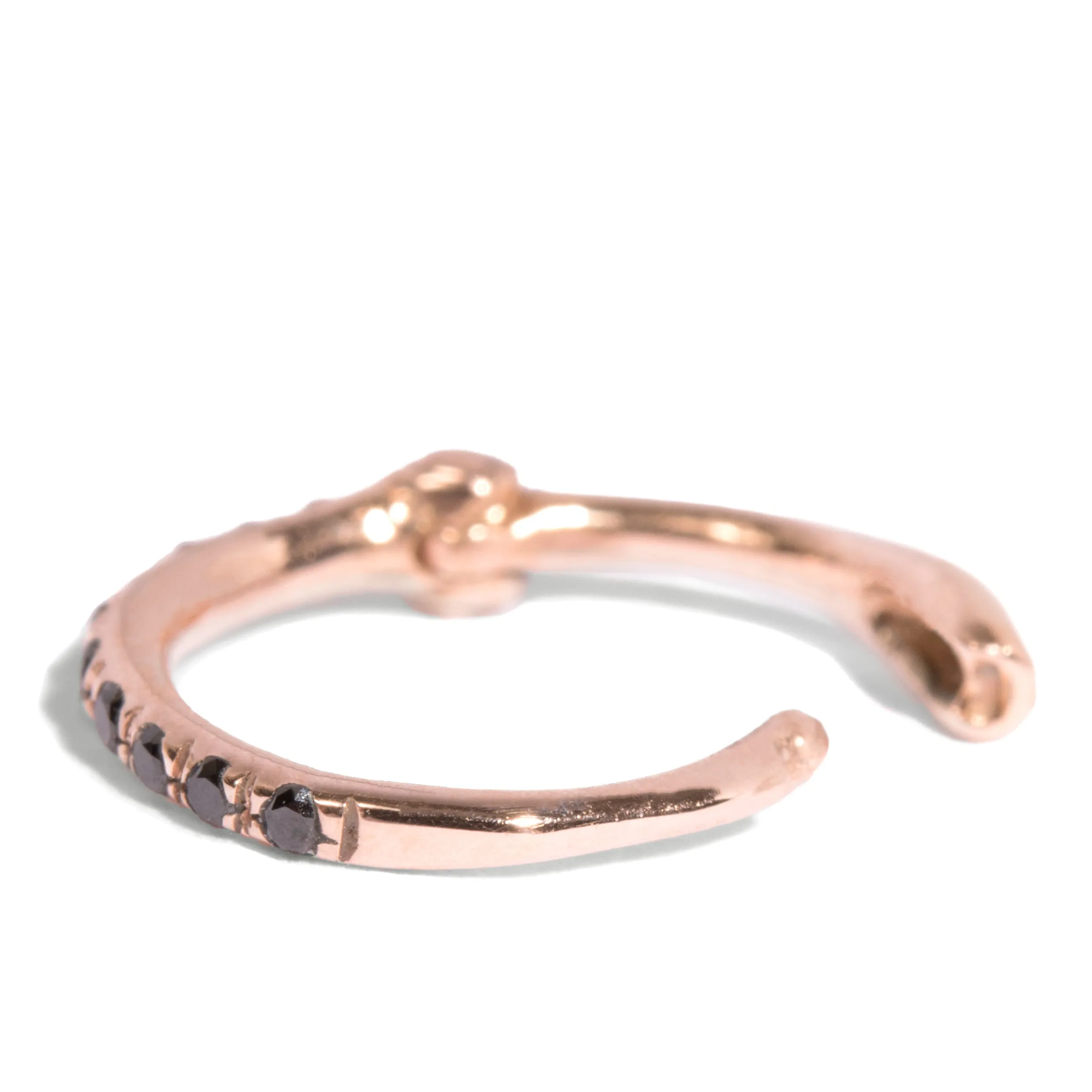 Micro Pave 10mm Baby Hoop Single Earring