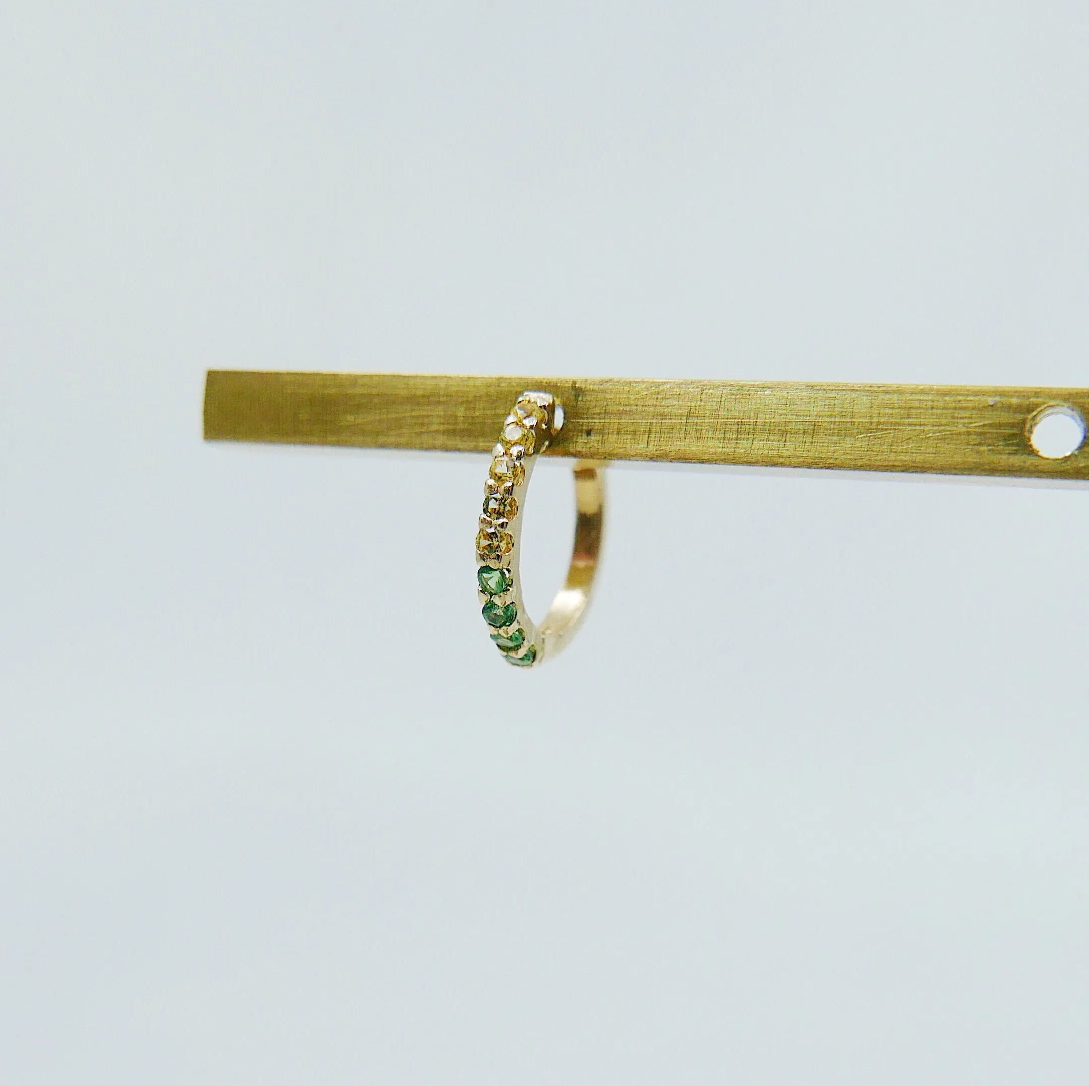Mini Bi-Color Hoop Earring