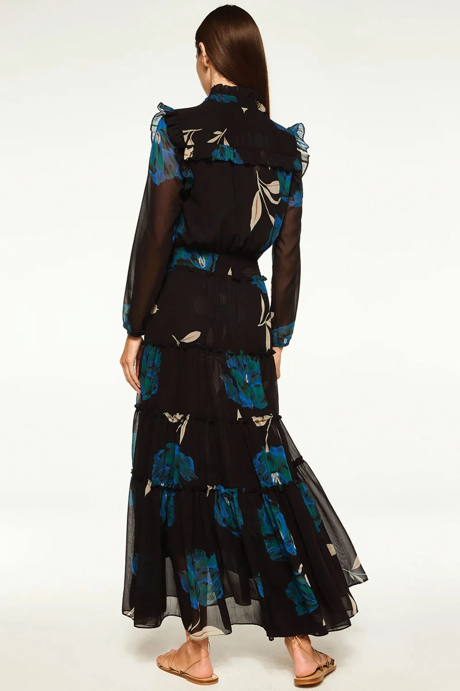 Misa Arhea Dress in Night Shade Flora Chiffon