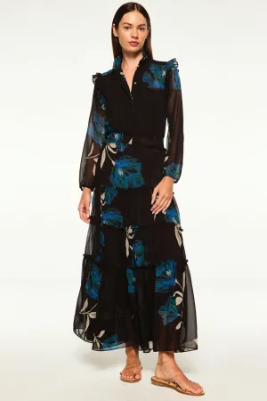 Misa Arhea Dress in Night Shade Flora Chiffon