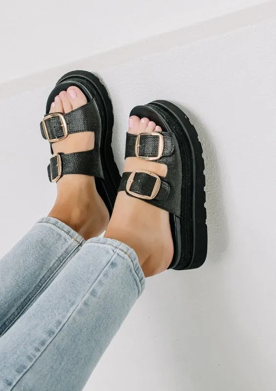 MONIQUE TH BUCKLED FASHION WEDGES