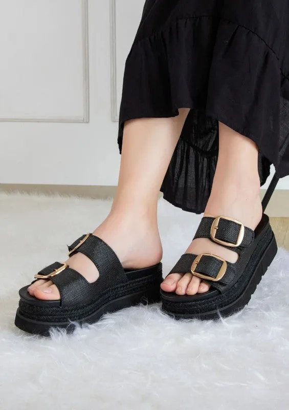 MONIQUE TH BUCKLED FASHION WEDGES
