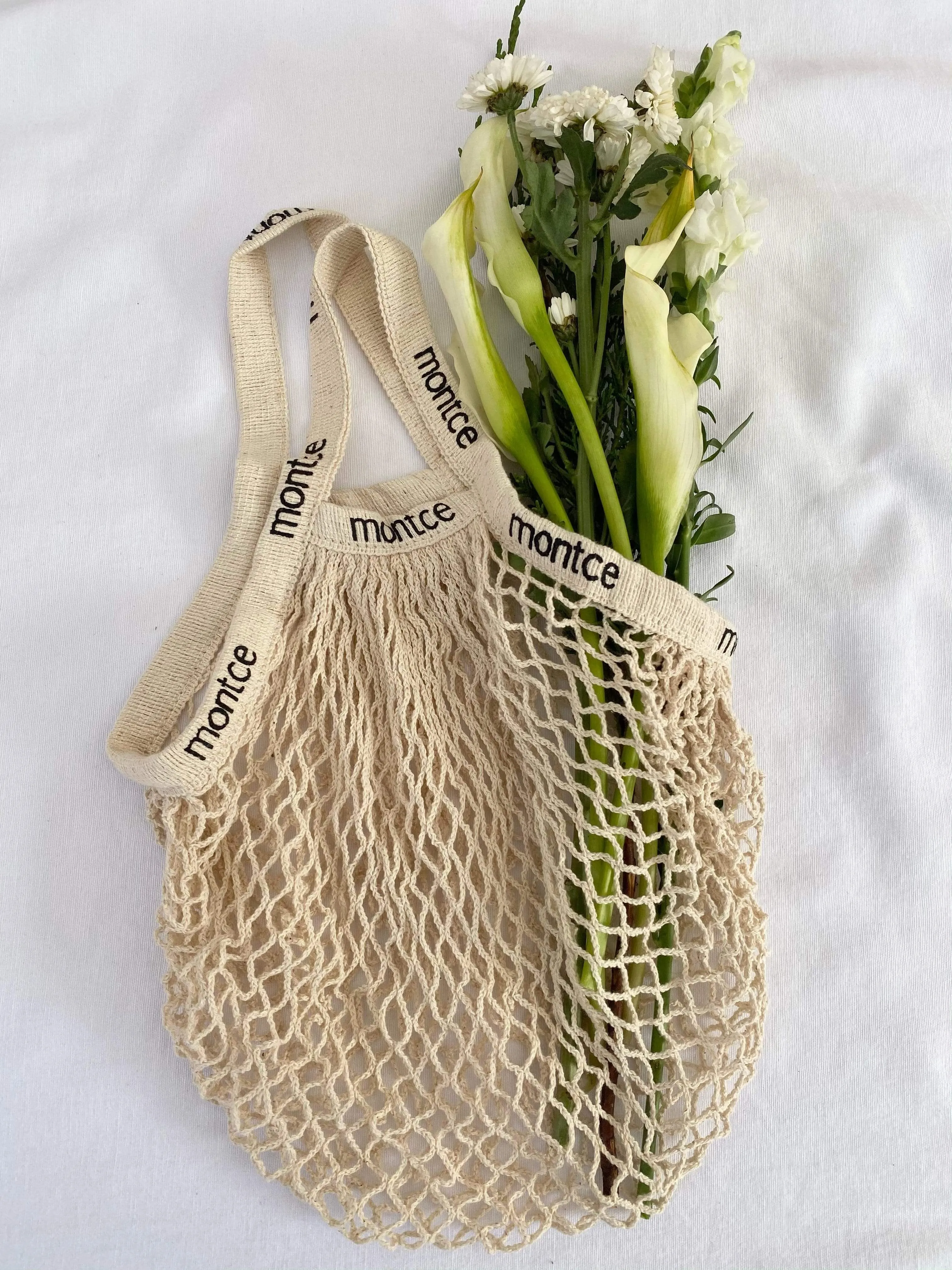 Montce Cotton Net Bag (Black Logo)