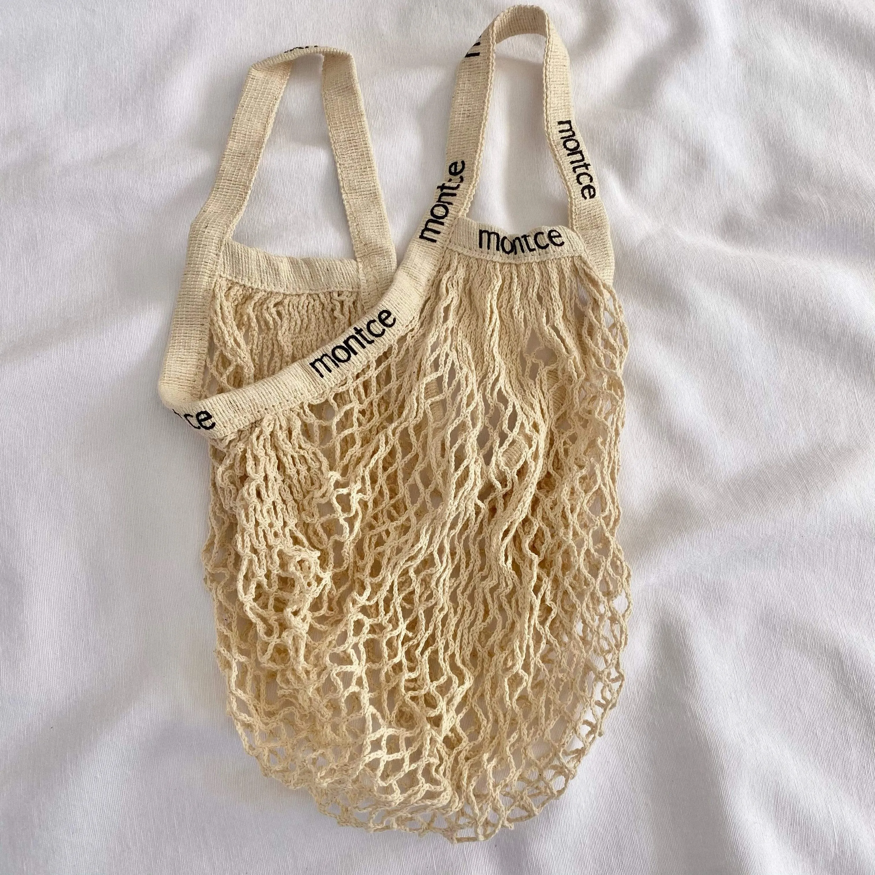 Montce Cotton Net Bag (Black Logo)