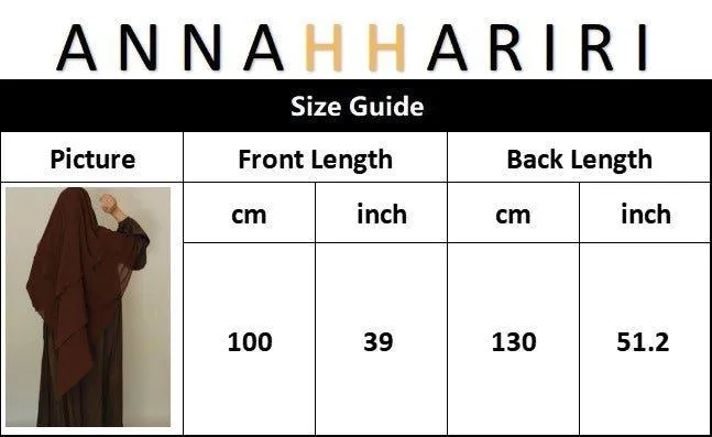 Munawara Gray Blue three layer chiffon khimar hijab niqab