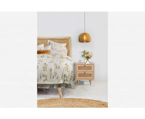 Natura Rattan Bedside Table With 2 Drawers