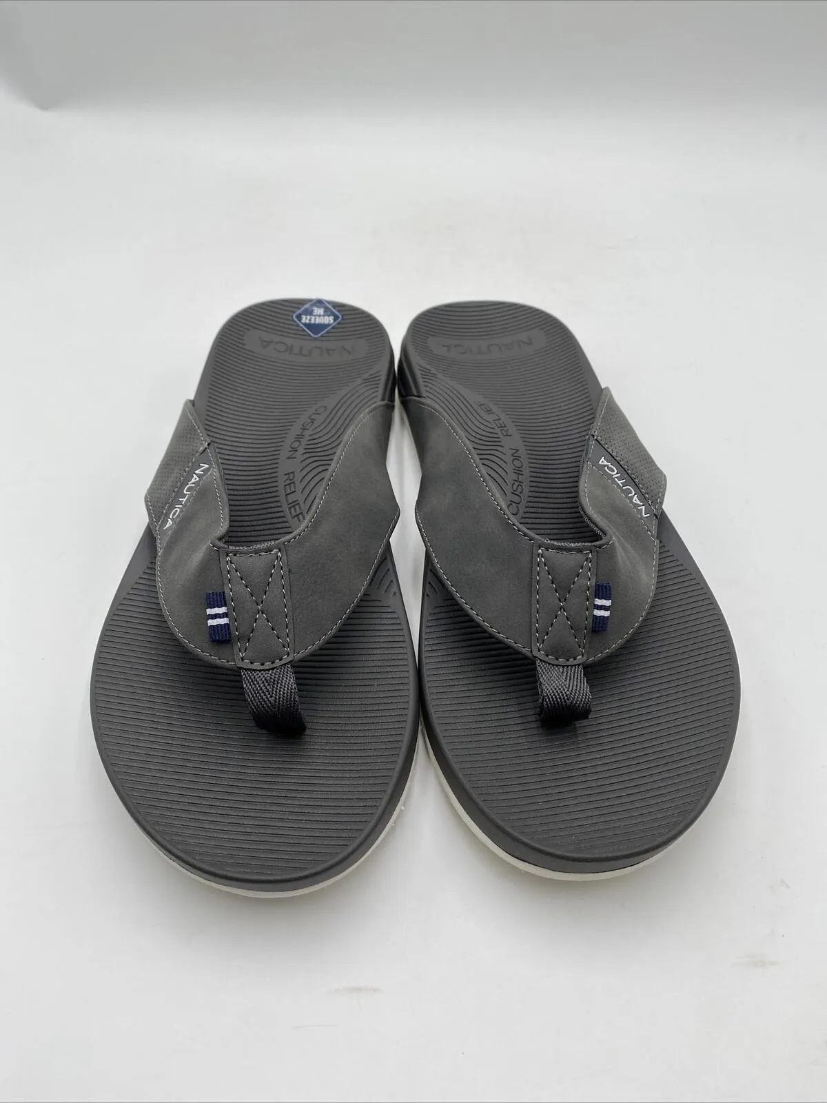 Nautica Clarkson Men's 2 Flip Flops Gray Size 10
