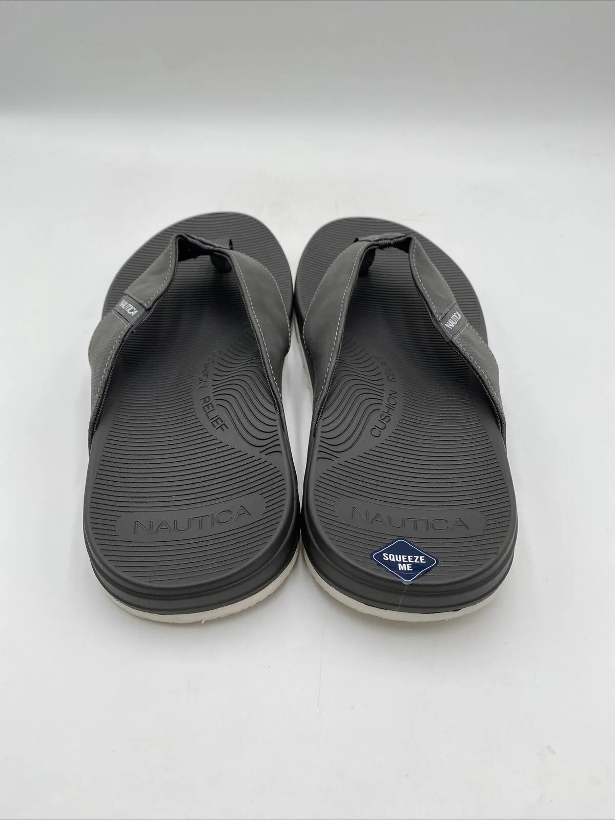 Nautica Clarkson Men's 2 Flip Flops Gray Size 10
