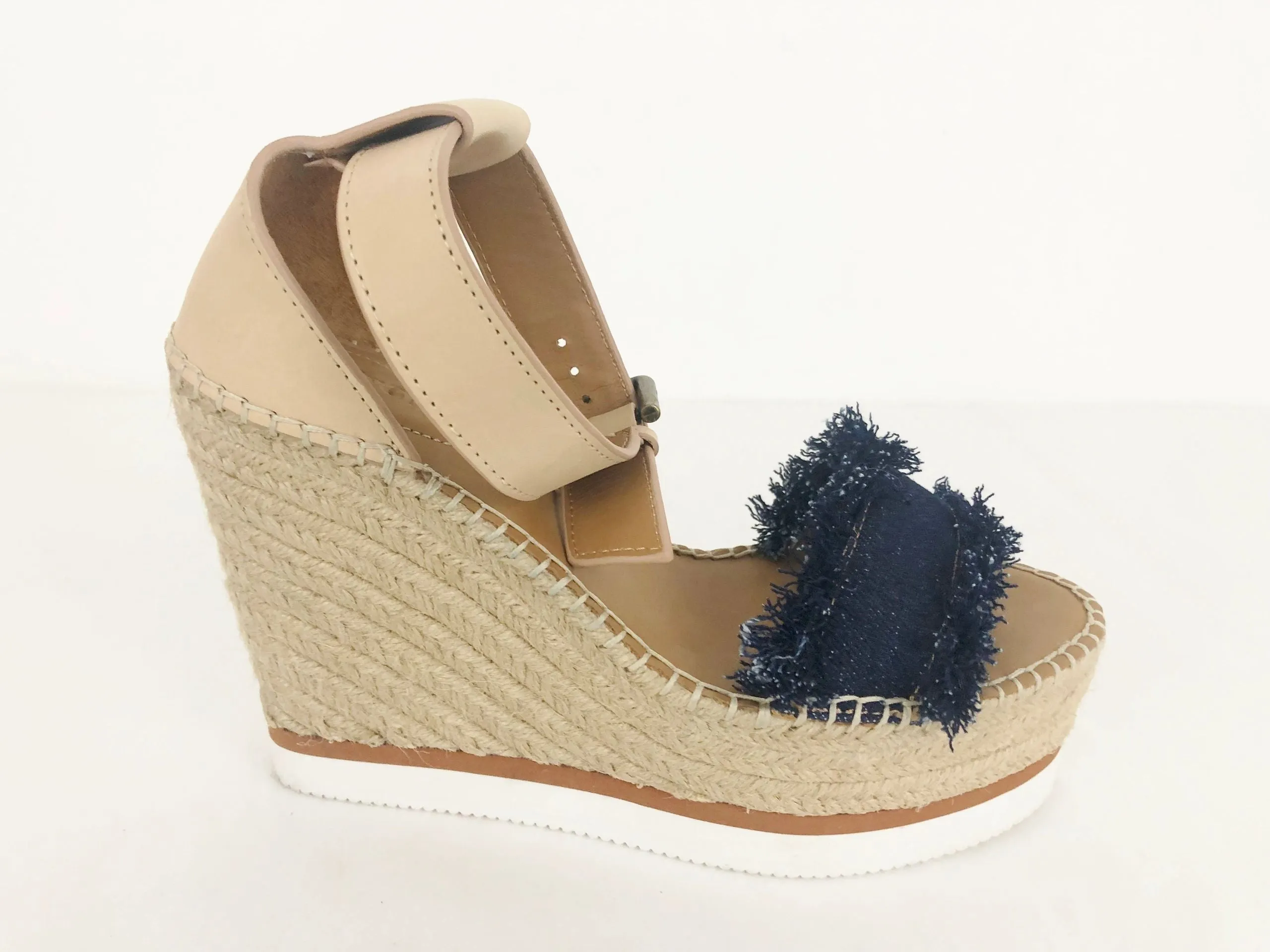 NEW See By Chloe Glyn Espadrille Wedge Sandals Size 38 It (8 Us)