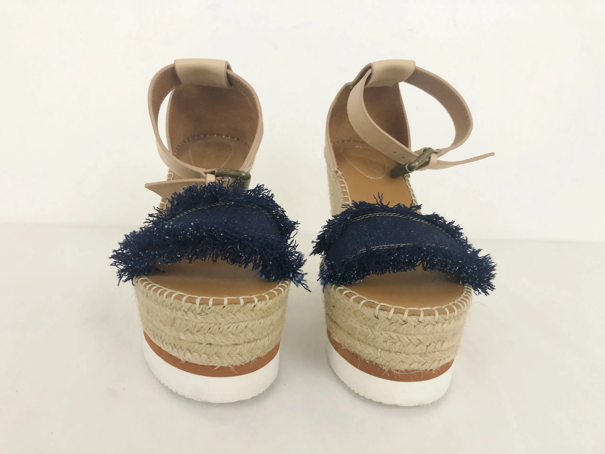 NEW See By Chloe Glyn Espadrille Wedge Sandals Size 38 It (8 Us)