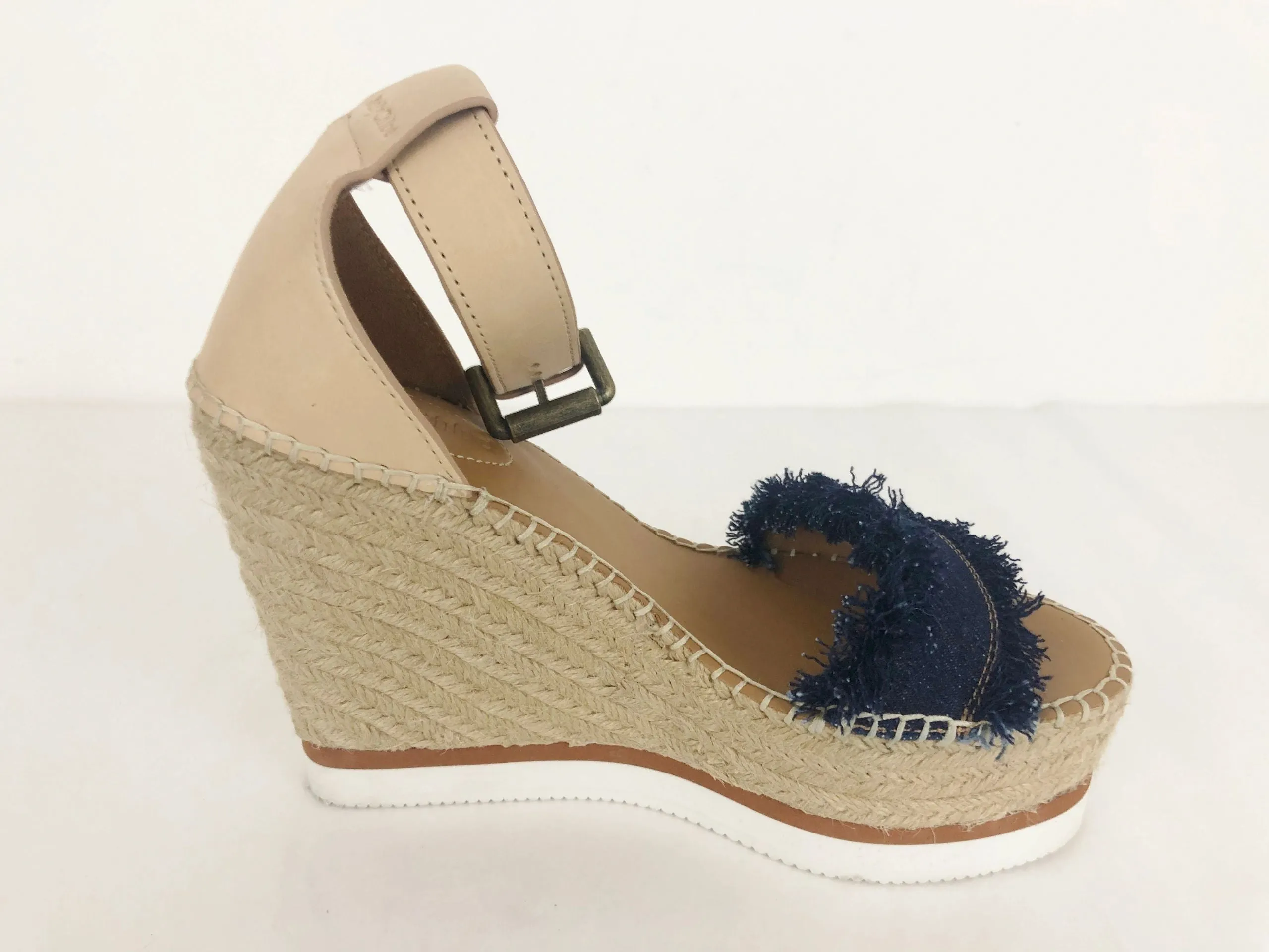 NEW See By Chloe Glyn Espadrille Wedge Sandals Size 38 It (8 Us)