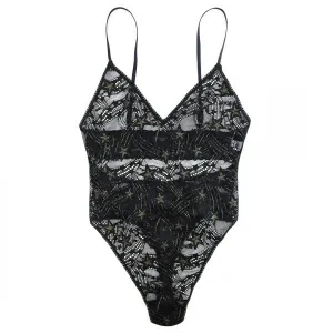Night Fever Bodysuit - Black/Gold -