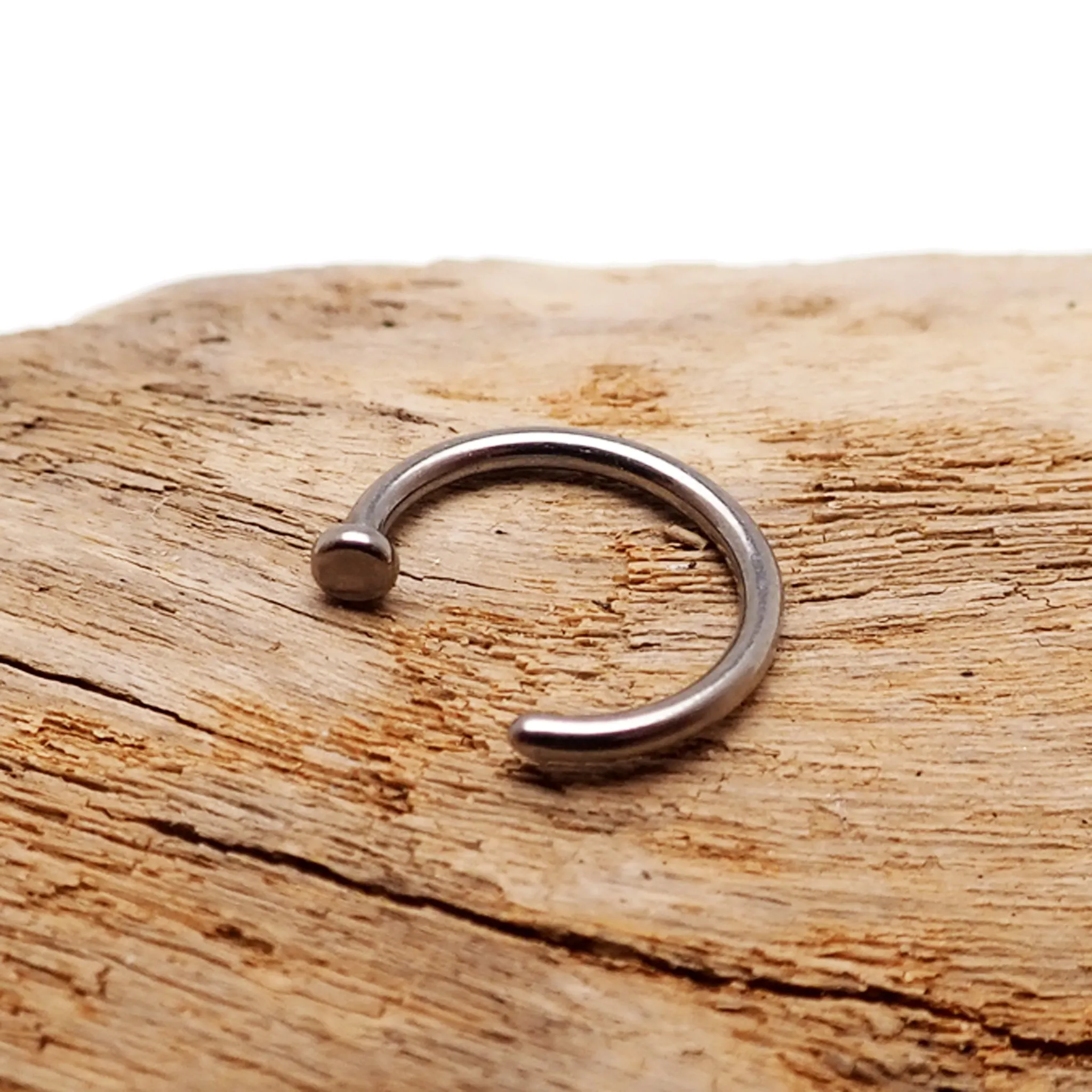 Nose Hoop 8mm, 10mm Titanium Piercing 18g, 20g