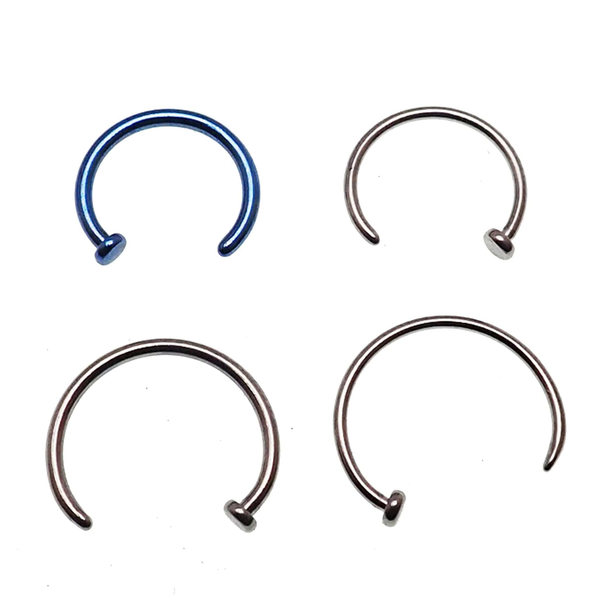 Nose Hoop 8mm, 10mm Titanium Piercing 18g, 20g
