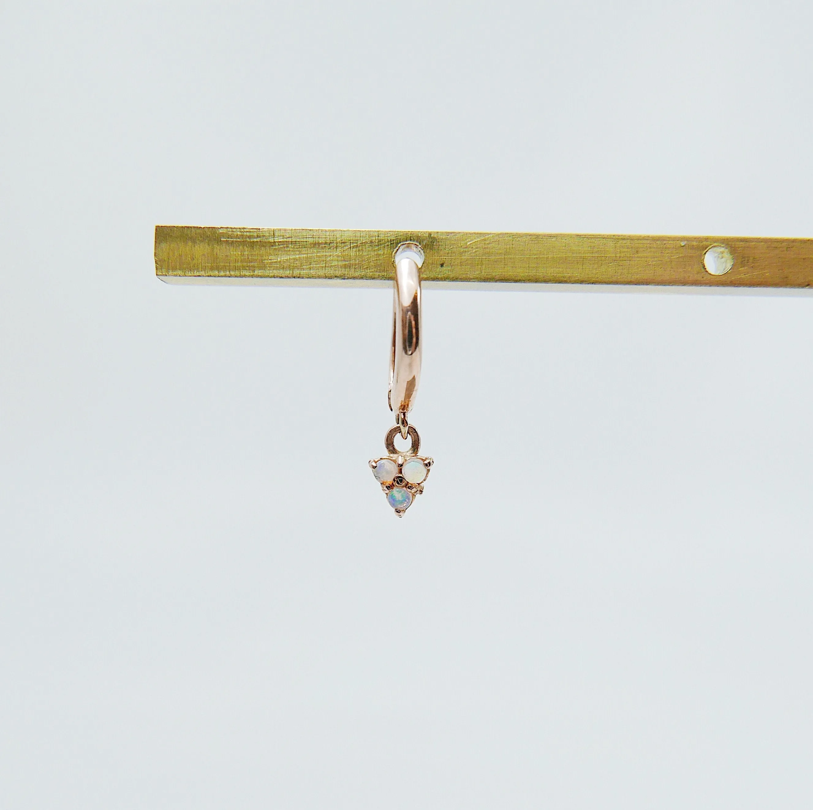 Opal Trinity Charm Hoop