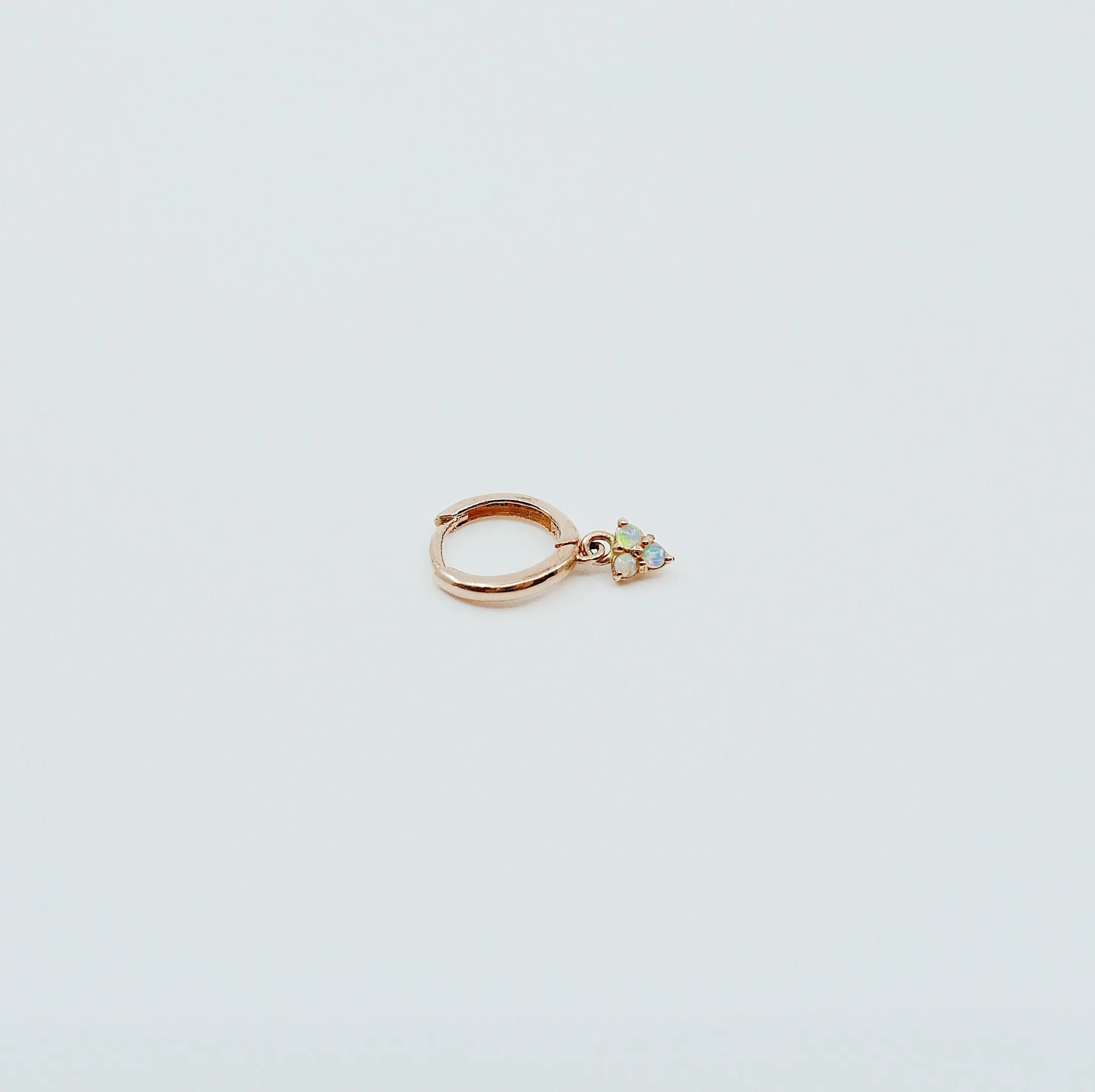 Opal Trinity Charm Hoop